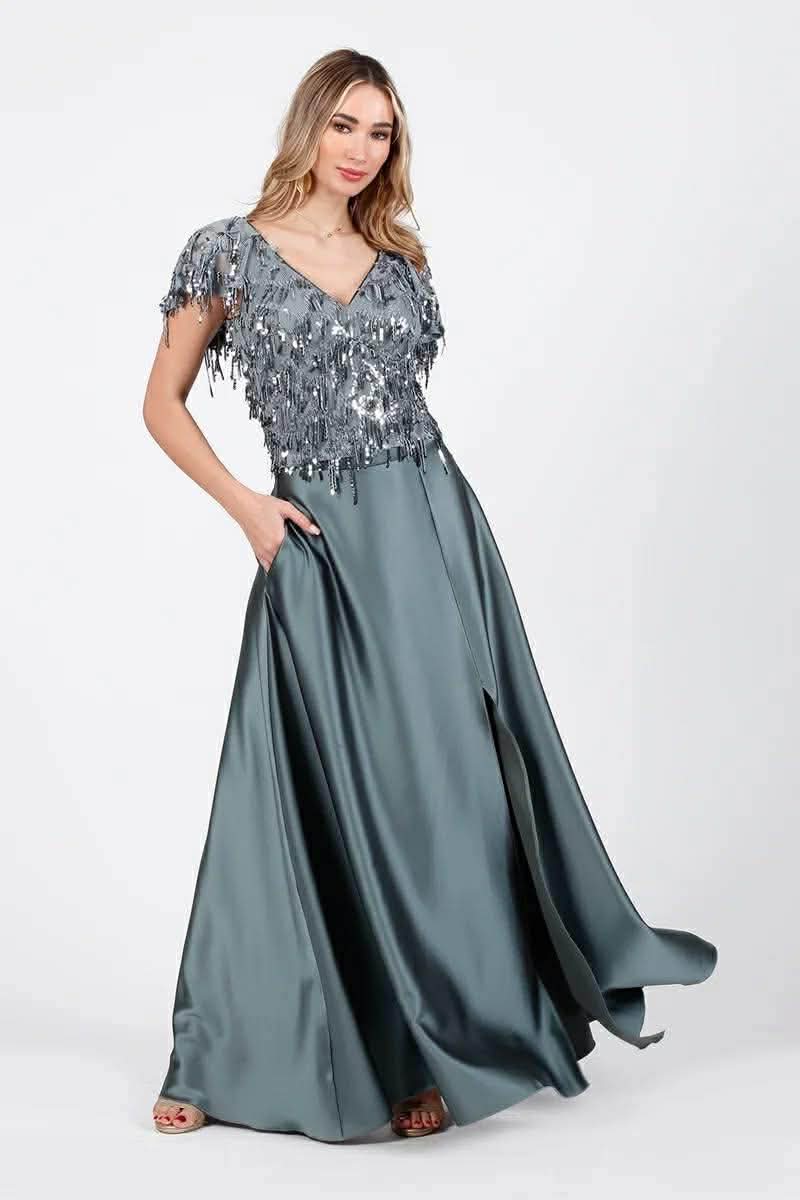 Σετ μπούστο με παγιέτες & σατέν φούστα