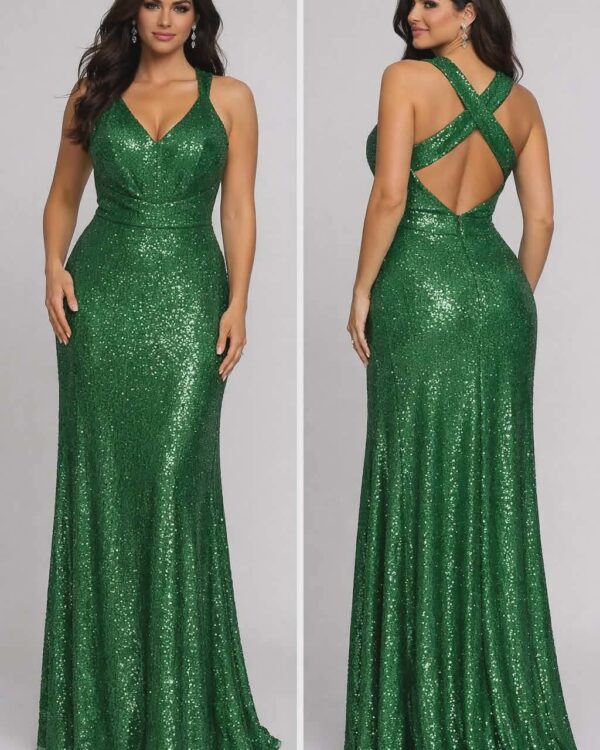 Εντυπωσιακό maxi φόρεμα σε γοργονέ γραμμή